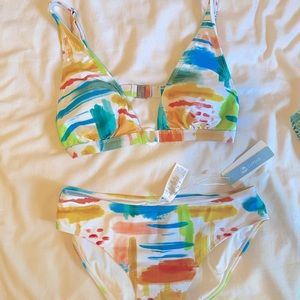 NWT Cupshe Graffiti O-Ring Bikini
